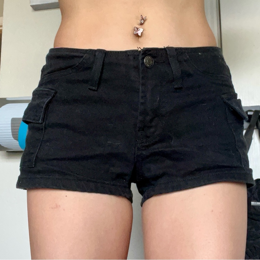Women's Black cargo Shorts